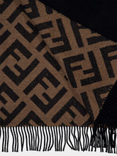 Fendi Brown and Black FF Reversible Poncho