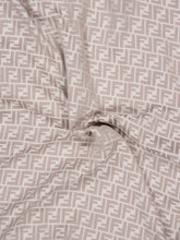 Fendi Beige Wool-Silk Jacquard FF Poncho