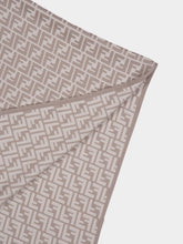 Fendi Beige Wool-Silk Jacquard FF Poncho