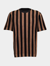 Fendi Brown Pequin Terry T-Shirt