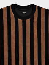 Fendi Brown Pequin Terry T-Shirt