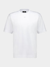 Fendi White Cotton T-Shirt with Metal FF Detail