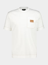 Fendi White Cotton Pocket Crewneck T-Shirt