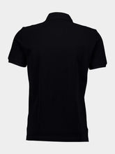 Fendi Black Cotton Piqué Polo with FF Silk Detail