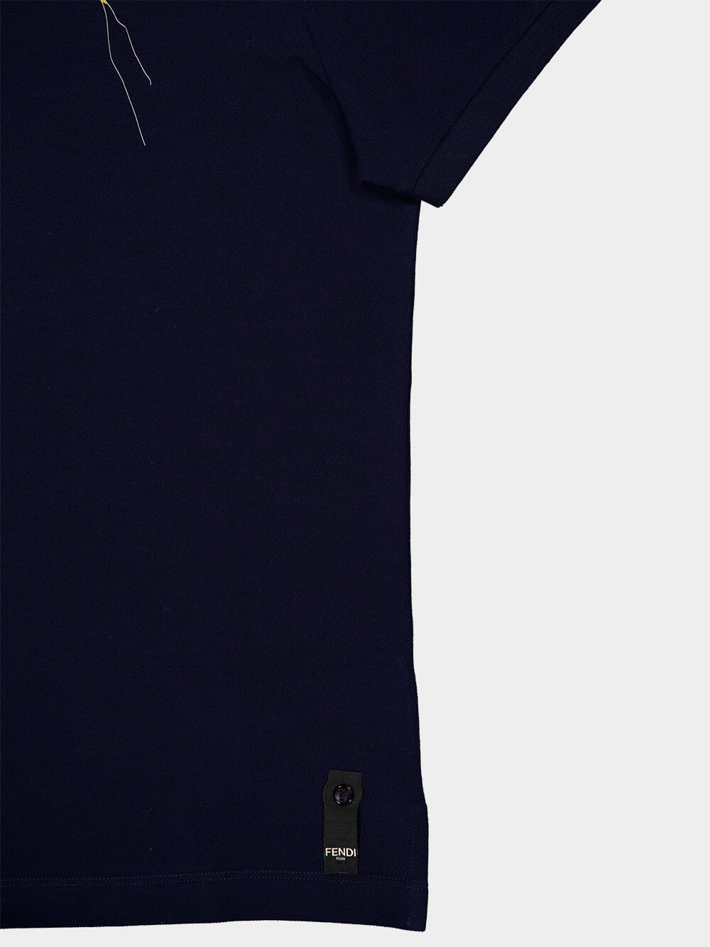 Navy Embroidered Piqué Polo Shirt