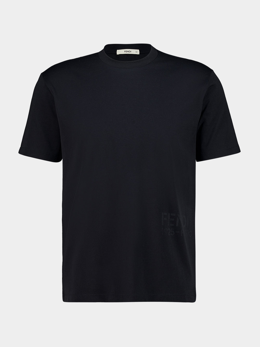 Fendi Black Cotton Logo T-Shirt | Fashion Clinic