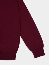 Fendi Burgundy Wool Long-Sleeve Polo