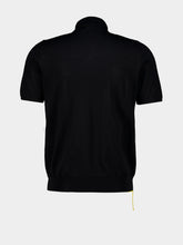 Fendi Black Wool Short-Sleeve Polo Shirt