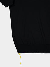 Fendi Black Wool Short-Sleeve Polo Shirt