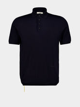 Fendi Navy Blue Wool Short-Sleeve Polo Shirt
