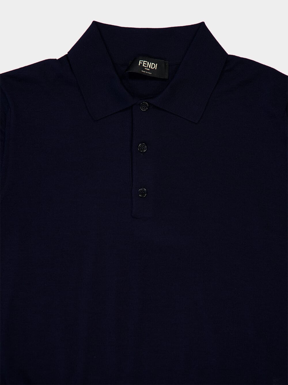 Blue Wool Polo Shirt