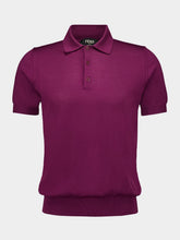Fendi Ruby Red Wool Polo Shirt