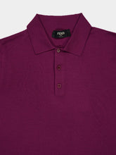 Fendi Ruby Red Wool Polo Shirt