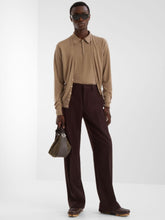 Fendi Light Brown Wool Polo Shirt