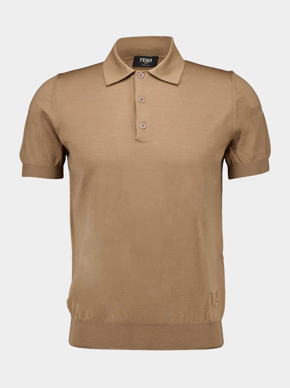 Light Brown Wool Polo Shirt