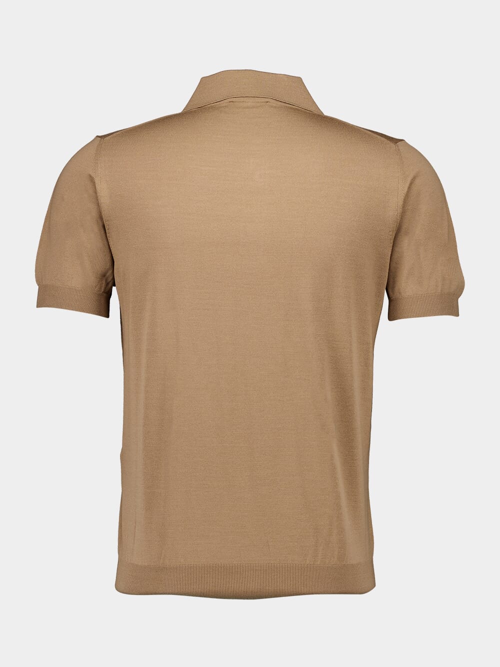 Light Brown Wool Polo Shirt