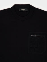 Fendi Black Wool Jumper with FF Pocket