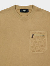 Fendi Camel FF Embossed Wool Pullover