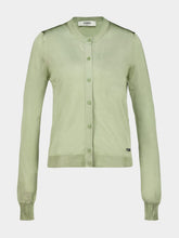 Fendi Light Green Viscose Knit Cardigan