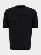 Fendi Black FF Cotton Short-Sleeve Pullover