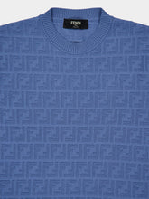 Fendi Light Blue FF Cotton Pullover