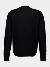 Fendi Black FF Zucca Cotton Crewneck Jumper
