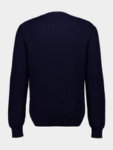 Fendi Blue Wool Pullover with Logo
