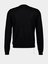 Fendi Black Wool V-Neck Slim-Fit Jumper