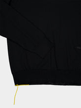 Fendi Black Wool V-Neck Slim-Fit Jumper
