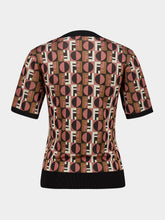 Fendi Pink Optical Jacquard Jumper