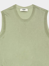Fendi Light Green Shiny Knit Viscose Pullover