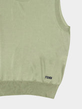 Fendi Light Green Shiny Knit Viscose Pullover
