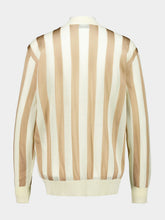 Fendi Beige Pequin Silk and Cotton Jumper
