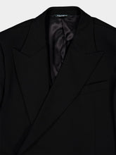 Dolce & Gabbana Black Wrap-Style Wool Blazer