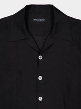 Dolce & Gabbana Black Hawaii Linen Canvas Shirt