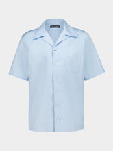 Dolce & Gabbana Light Blue Short-Sleeve Cotton Shirt