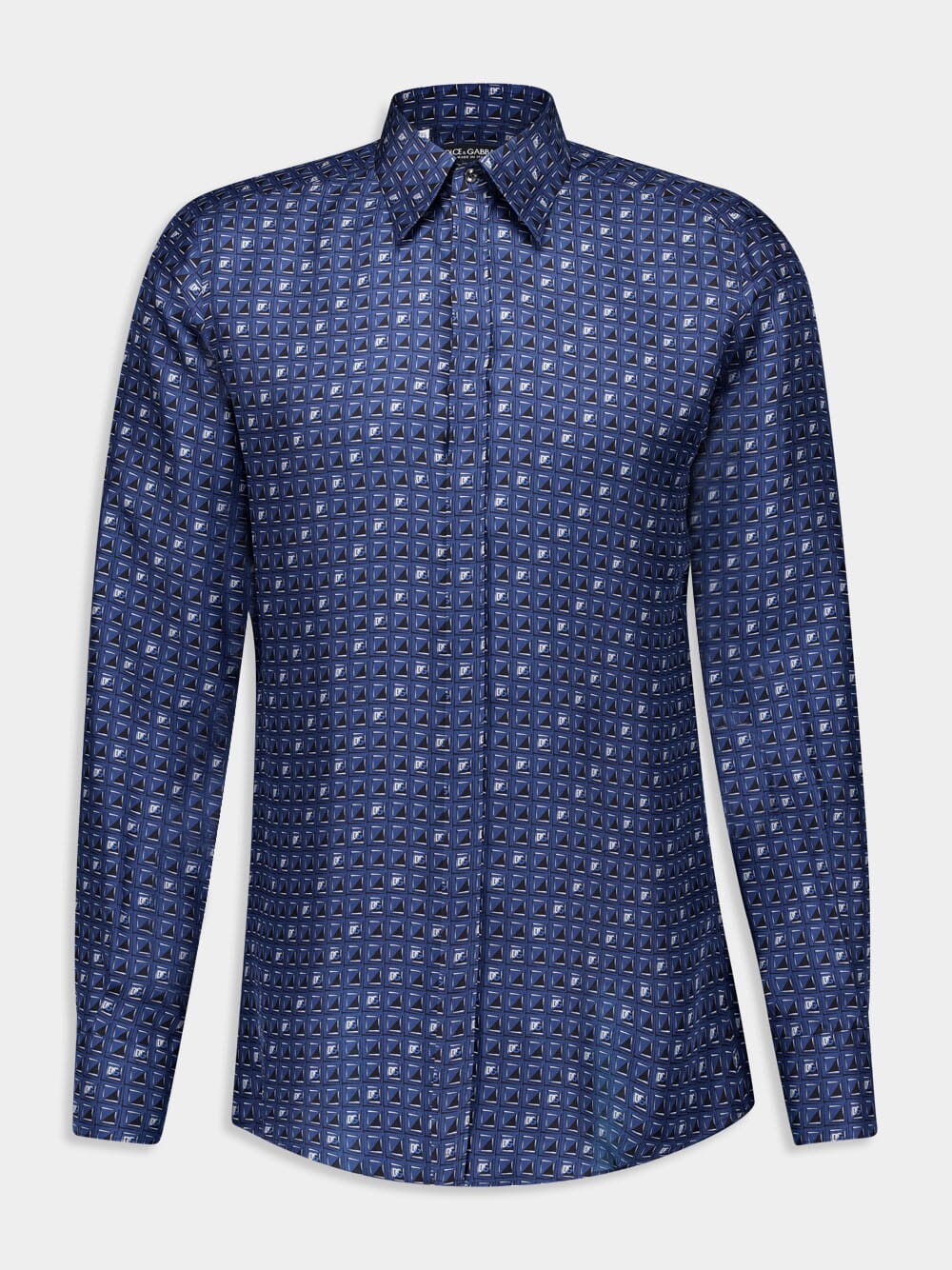 Tie-Print Silk Twill Shirt