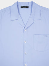 Dolce & Gabbana Celeste Blue Short-Sleeve Cotton Shirt