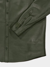 Dolce & Gabbana Green Nappa Leather Shirt