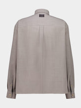 Dolce & Gabbana Grey Virgin Wool Canvas Shirt