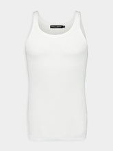 Dolce & Gabbana Washed White Cotton Rib Singlet
