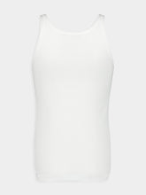 Dolce & Gabbana Washed White Cotton Rib Singlet