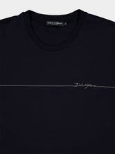 Dolce & Gabbana Dark Navy Blue Cotton Crewneck T-Shirt