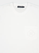 Dolce & Gabbana White Cotton Logo Pocket T-Shirt