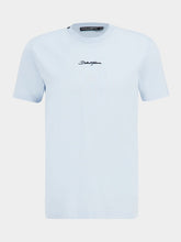 Dolce & Gabbana Light Blue Cotton T-Shirt with Embroidery