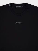 Dolce & Gabbana Black Cotton T-Shirt with Logo