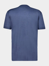 Dolce & Gabbana Melange Blue Silk T-Shirt