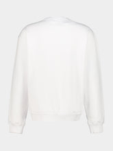 Dolce & Gabbana White Cotton Logo Patch Sweatshirt