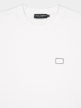 Dolce & Gabbana White Cotton Logo Patch Sweatshirt