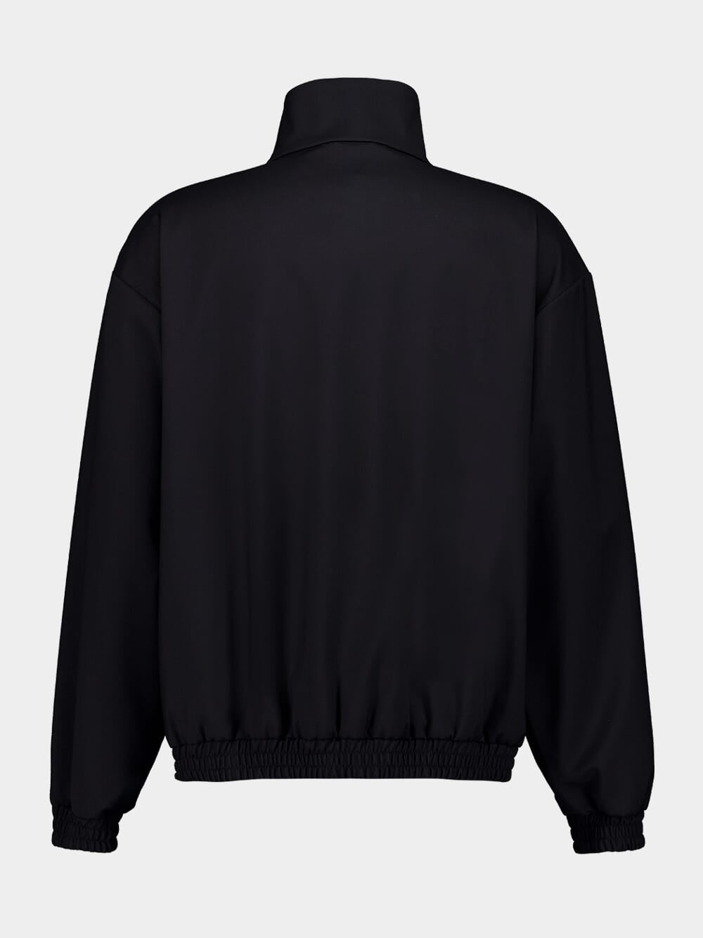 Black Wool High-Neck Jacket